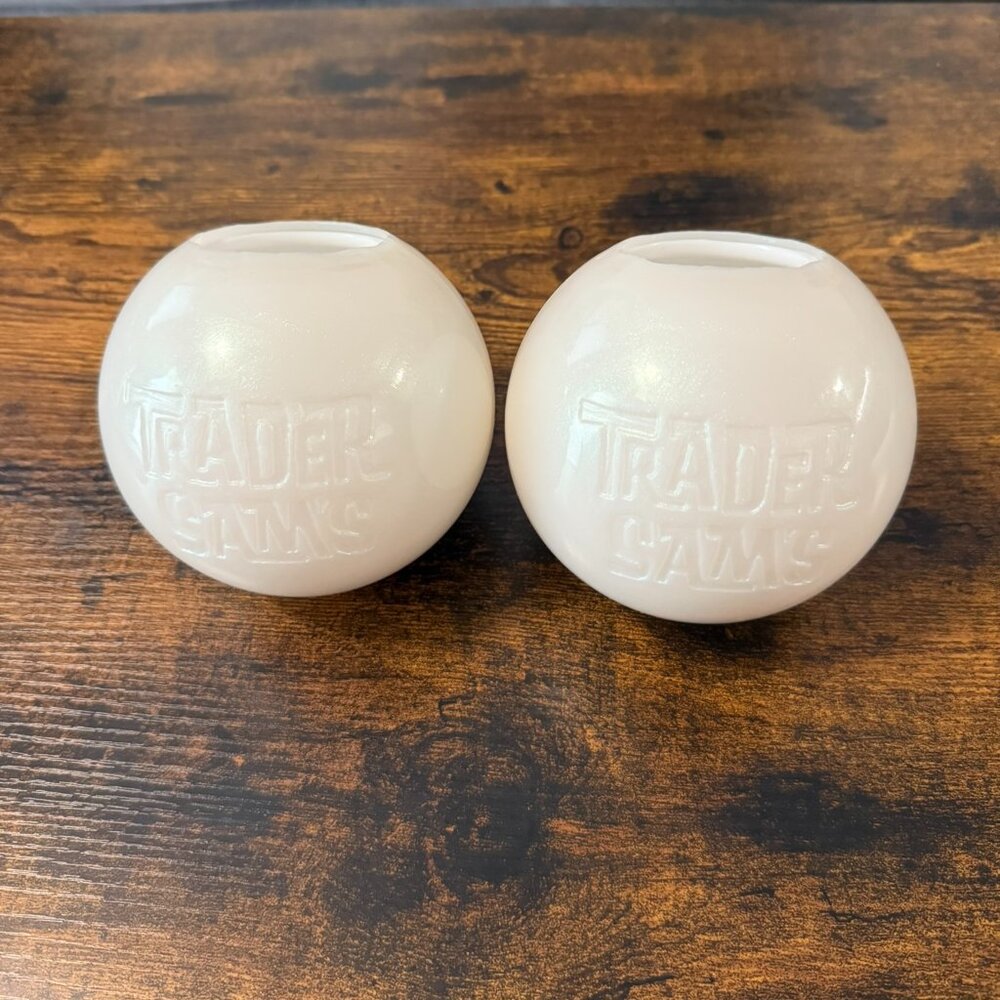 Walt Disney World Trader Sam's Grog Grotto White Pearl Mug Cup Set